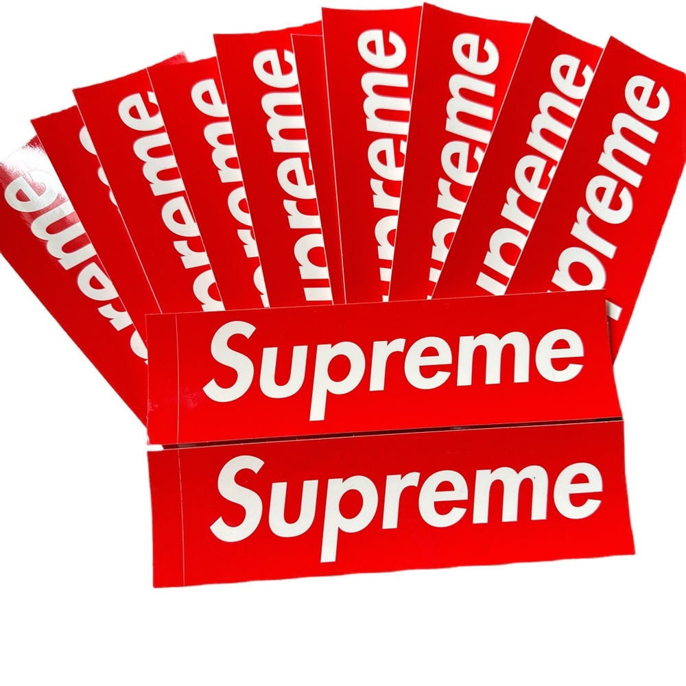 Supreme Red Box Logo Stickers, Set of 12!